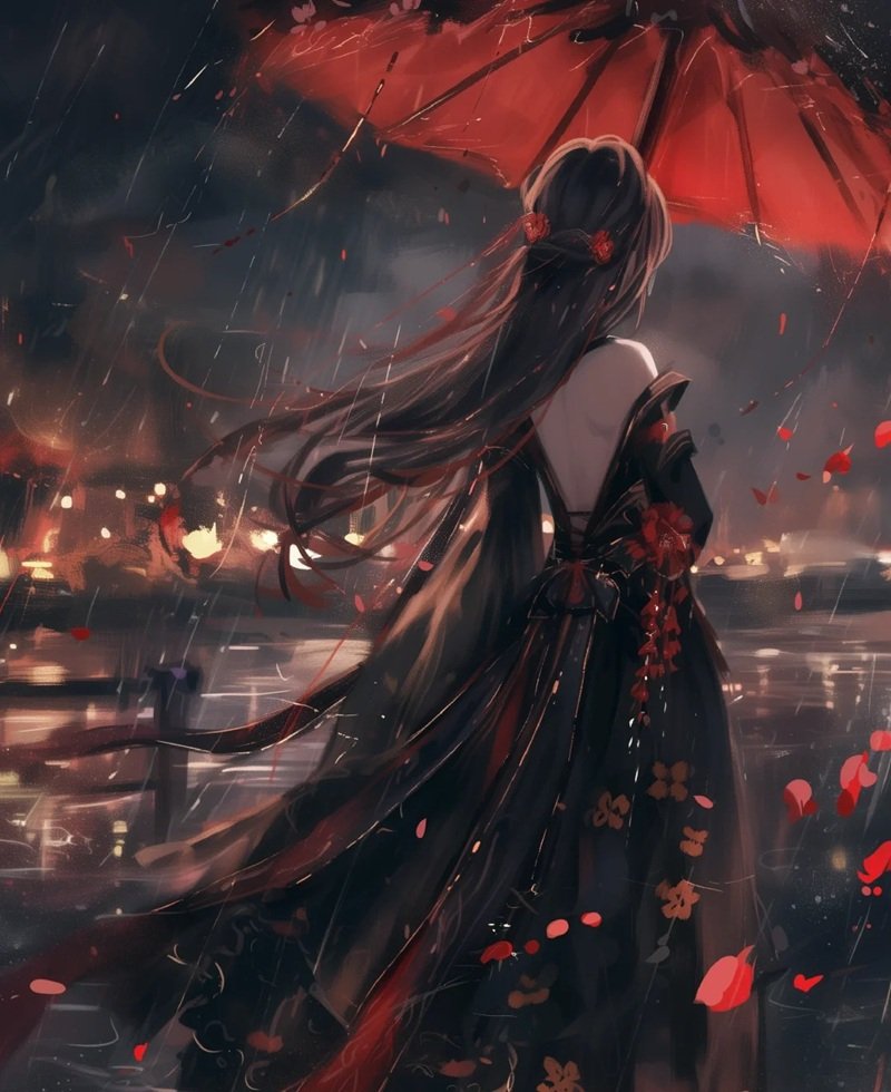 ảnh anime cổ trang nữ buồn 12