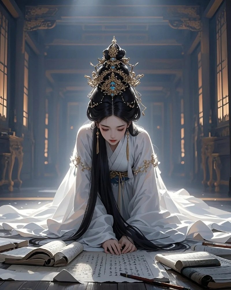 ảnh anime cổ trang nữ buồn 15