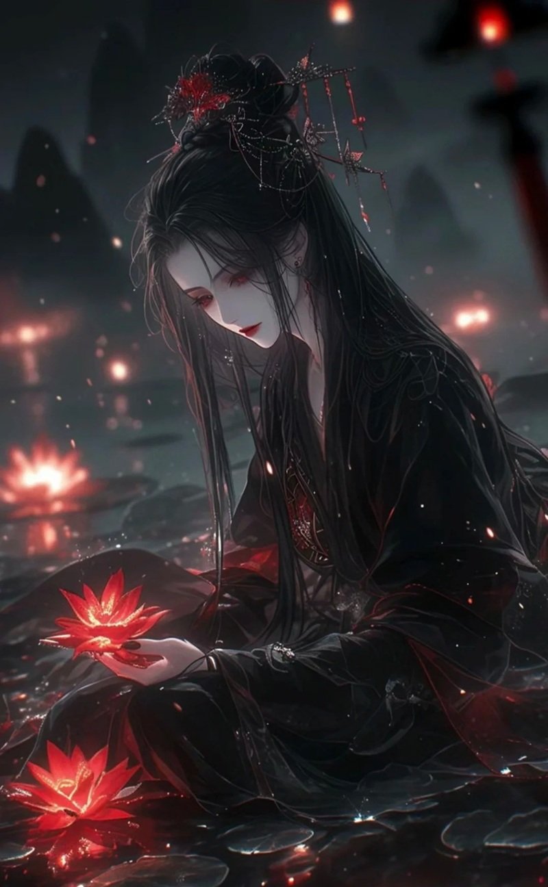 ảnh anime cổ trang nữ buồn 17