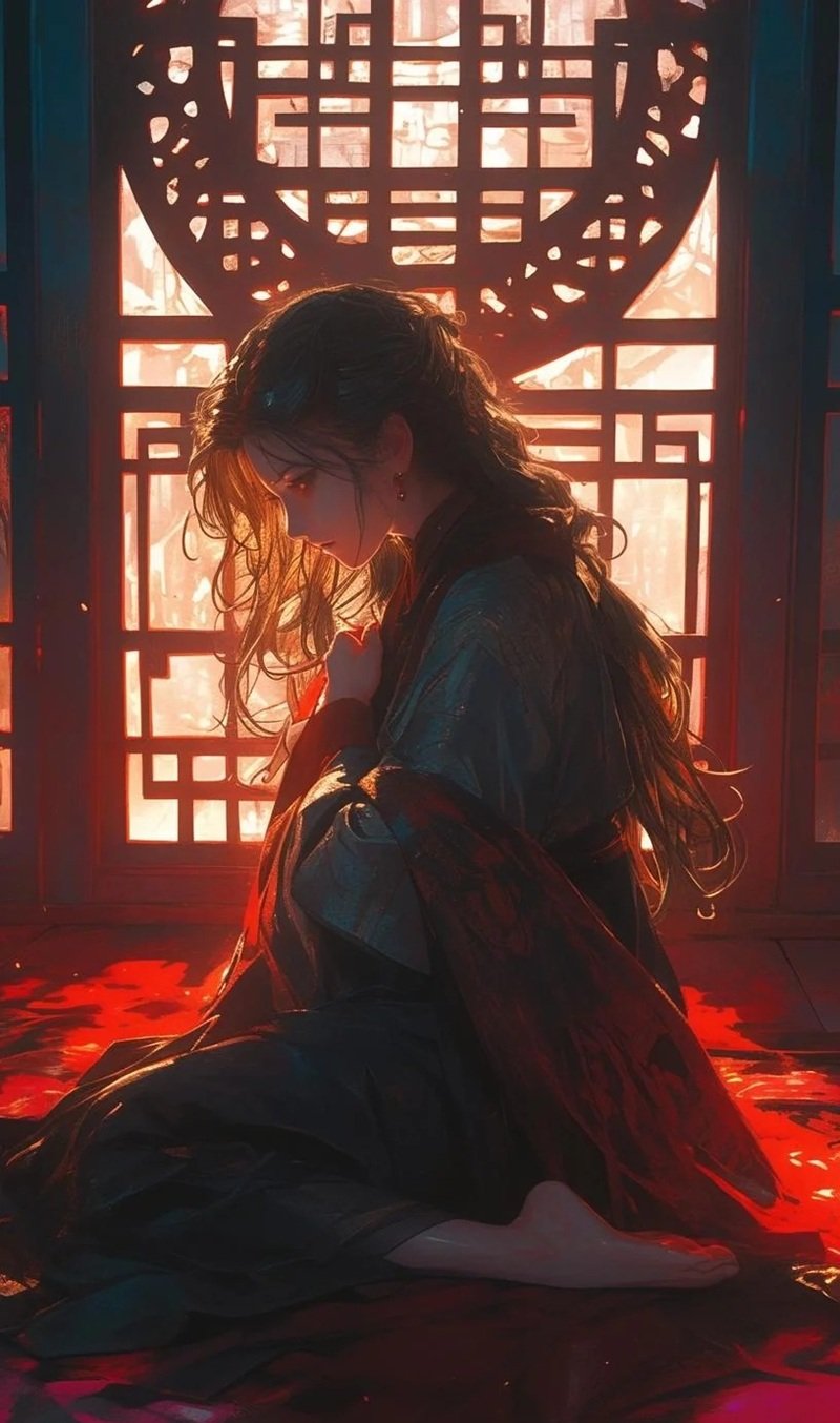 ảnh anime cổ trang nữ buồn 24