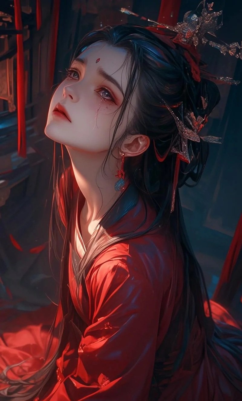 ảnh anime cổ trang nữ buồn 25