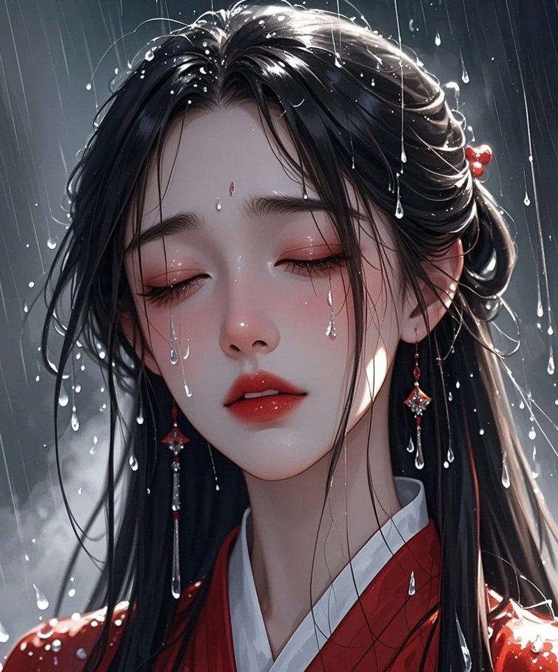 ảnh anime cổ trang nữ buồn 35