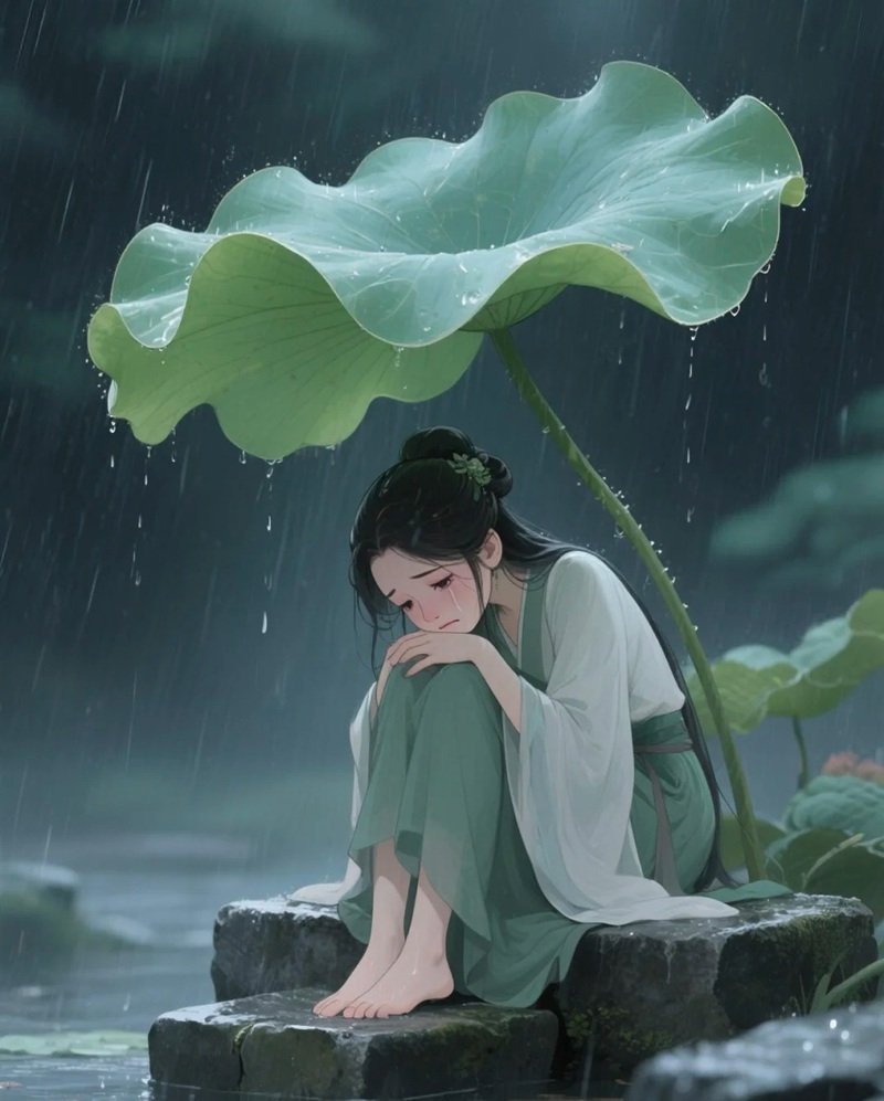 ảnh anime cổ trang nữ buồn 40