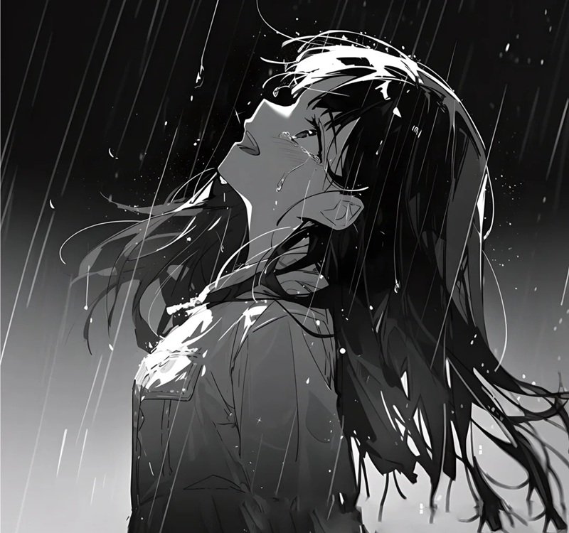 ảnh buồn đen trắng nữ 12