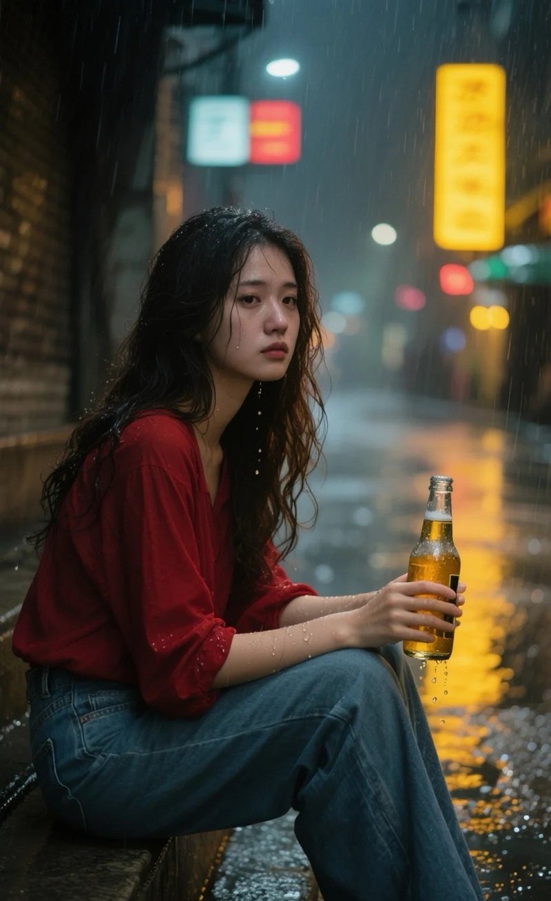 ảnh buồn uống bia một mình nữ 28