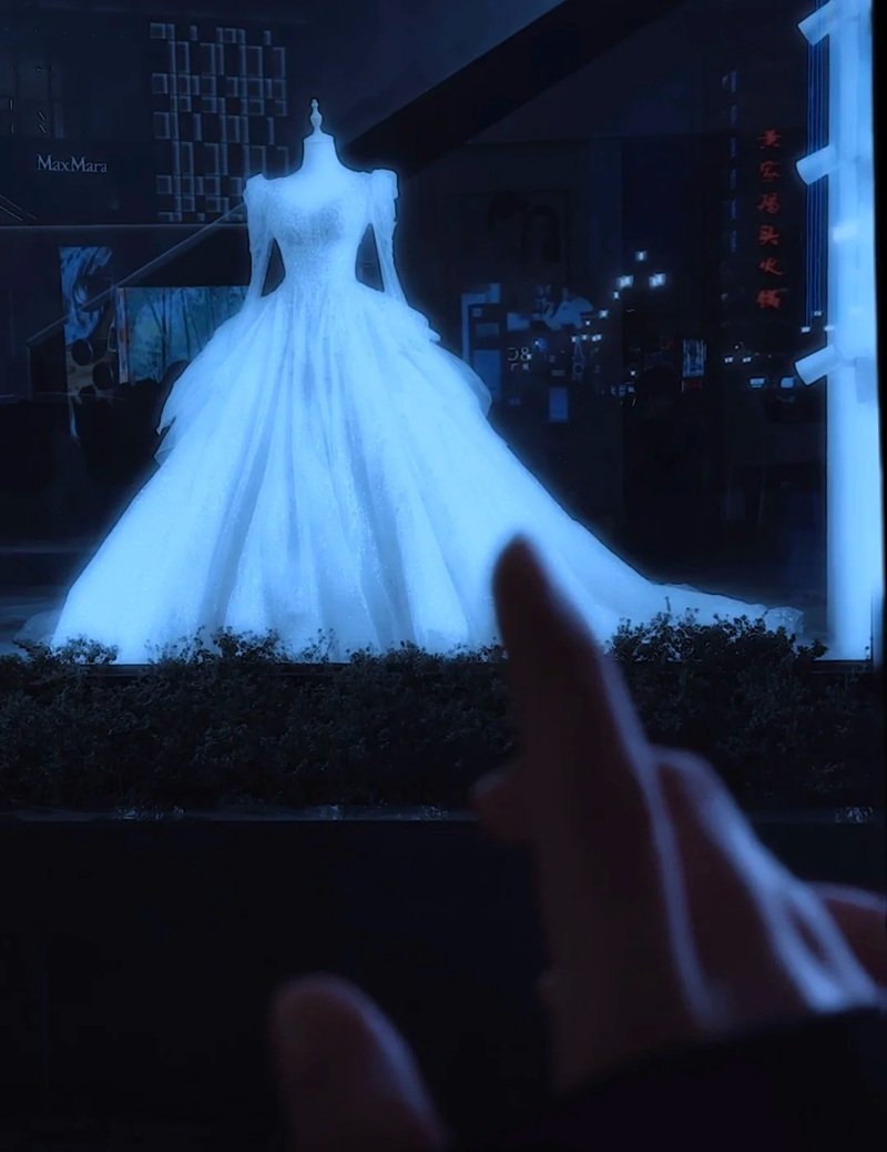 ảnh đứng nhìn váy cưới buồn 1