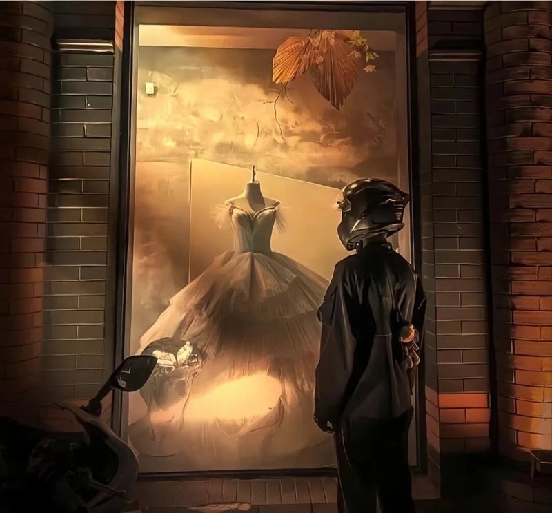 ảnh đứng nhìn váy cưới buồn 24