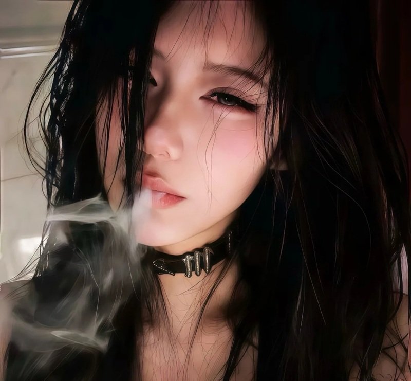 ảnh hút thuốc buồn nữ 32