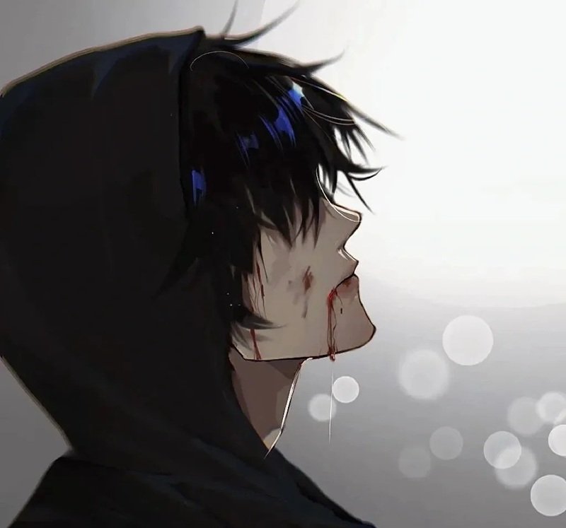 avatar ảnh anime nam buồn cô đơn 10