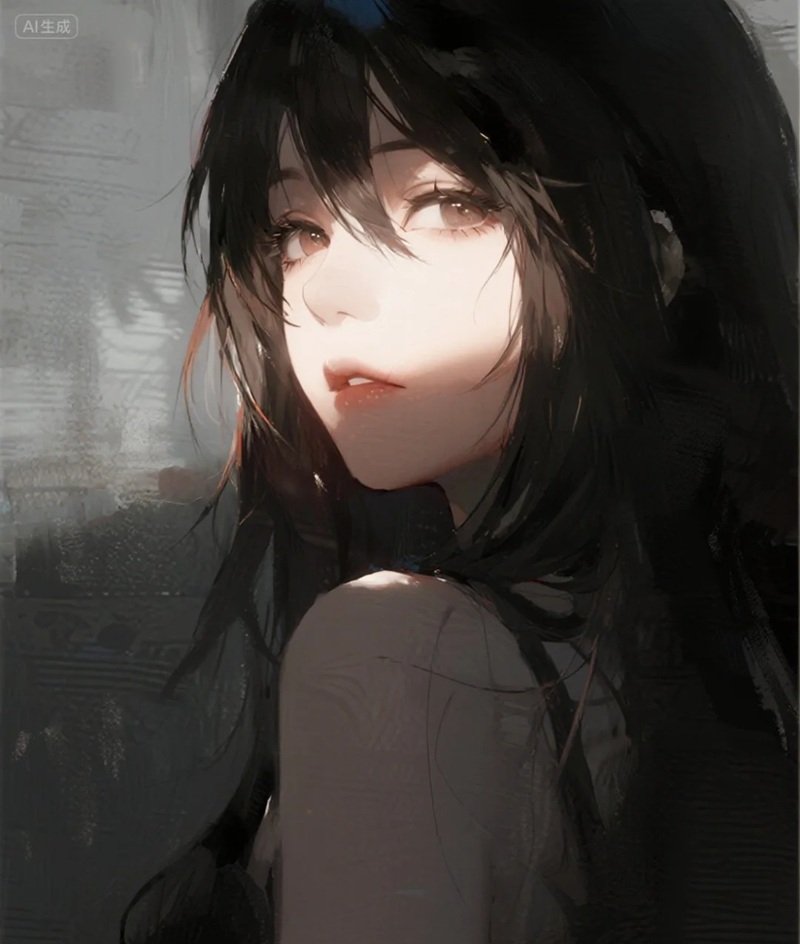 avatar ảnh cô gái buồn quay lưng anime 14