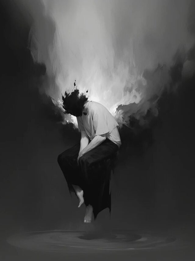 Bộ Ảnh Anime Nam Buồn Đen Trắng Siêu Deep