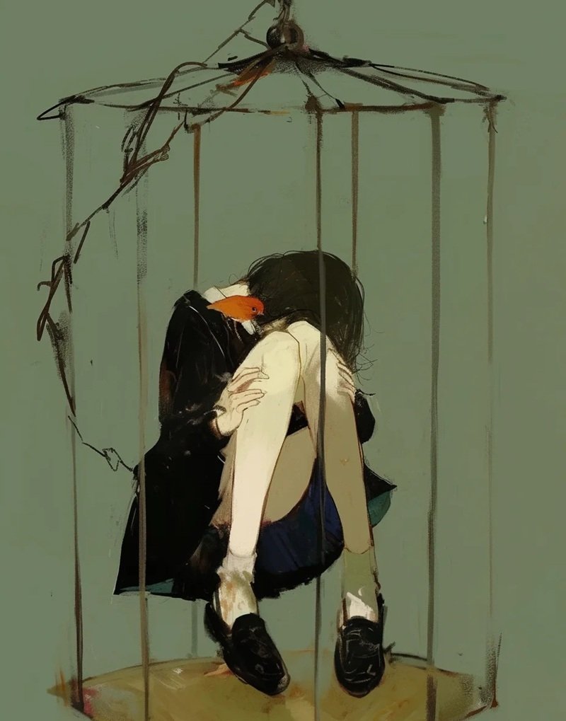 hình ảnh 1 mình ngồi buồn anime 30