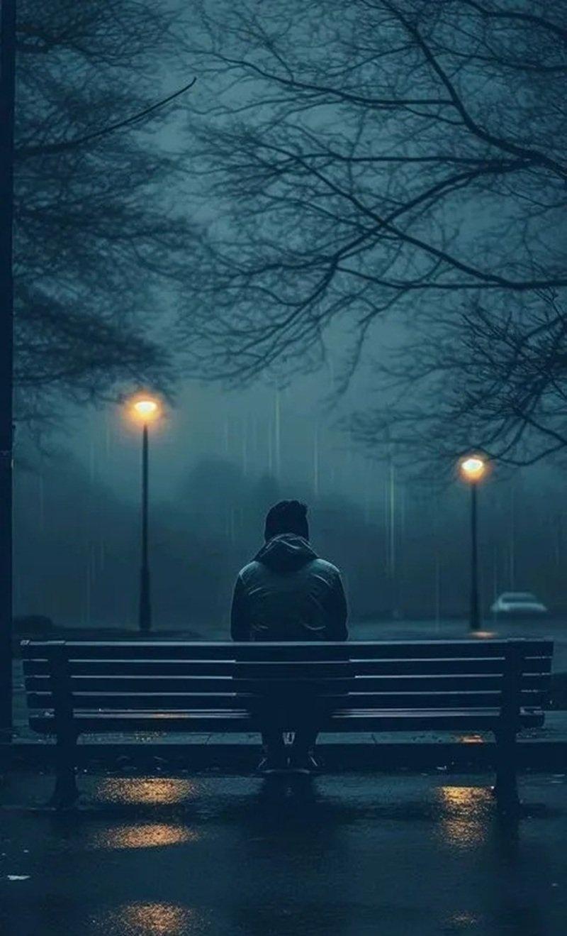 hình ảnh 1 mình ngồi buồn nam 33