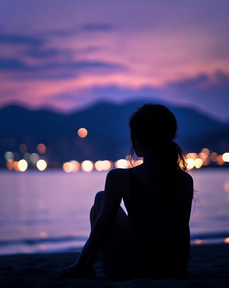 hình ảnh 1 mình ngồi buồn nữ 34