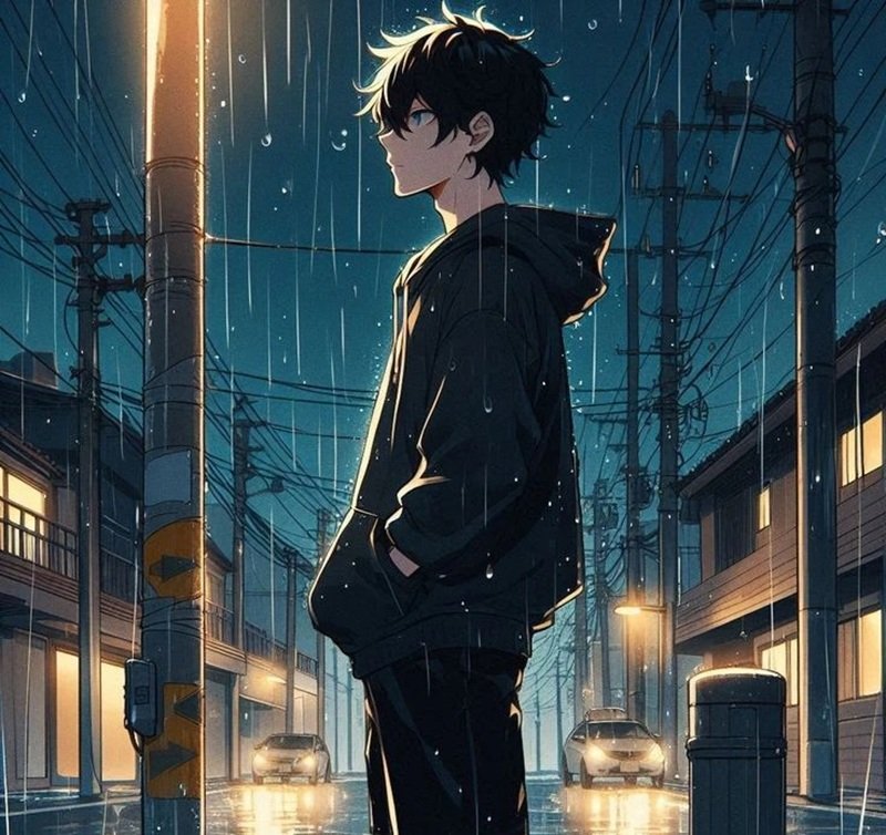 hình ảnh anime buồn cô đơn nam 13