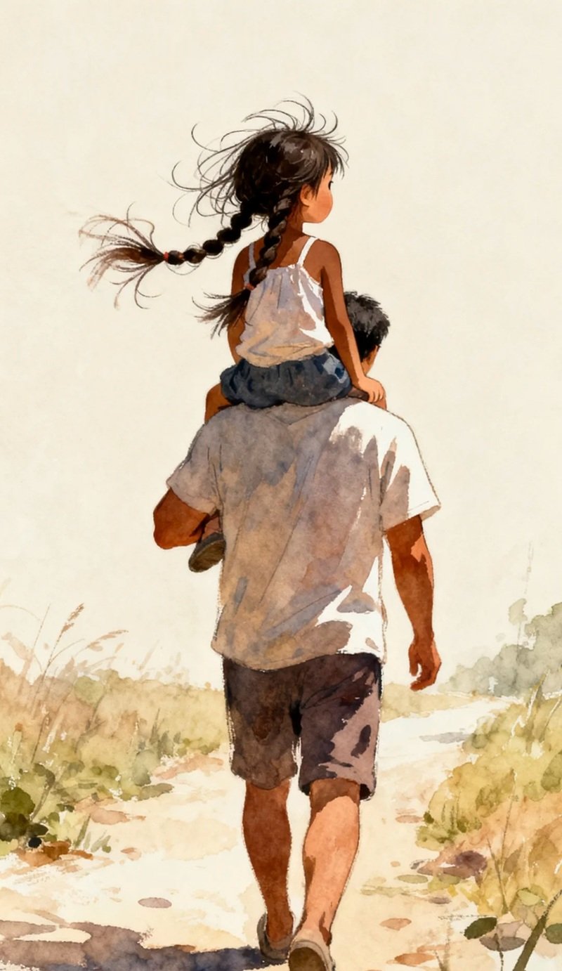 hình ảnh cha con buồn 12