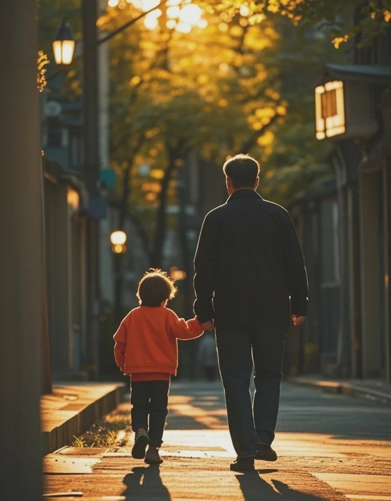 hình ảnh cha con buồn 16