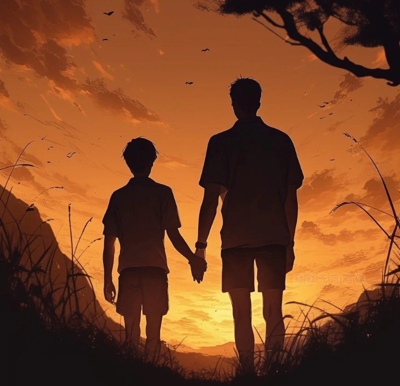 hình ảnh cha con buồn 20