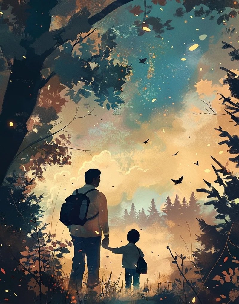 hình ảnh cha con buồn 33