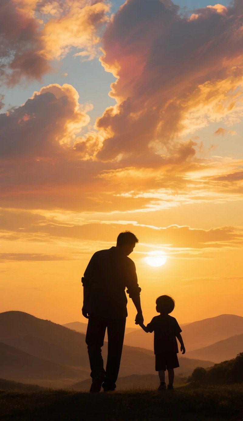 hình ảnh cha con buồn 35