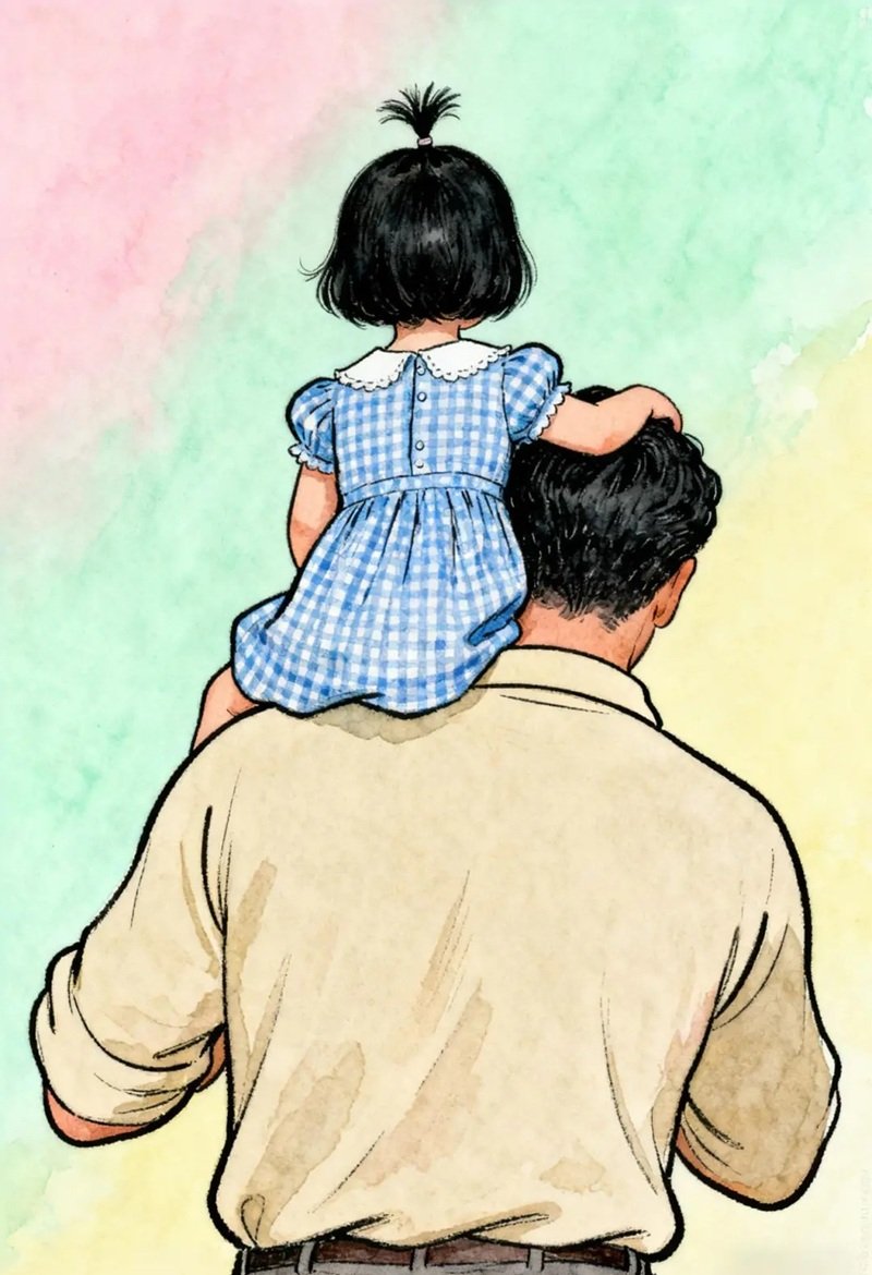 hình ảnh cha con buồn 9