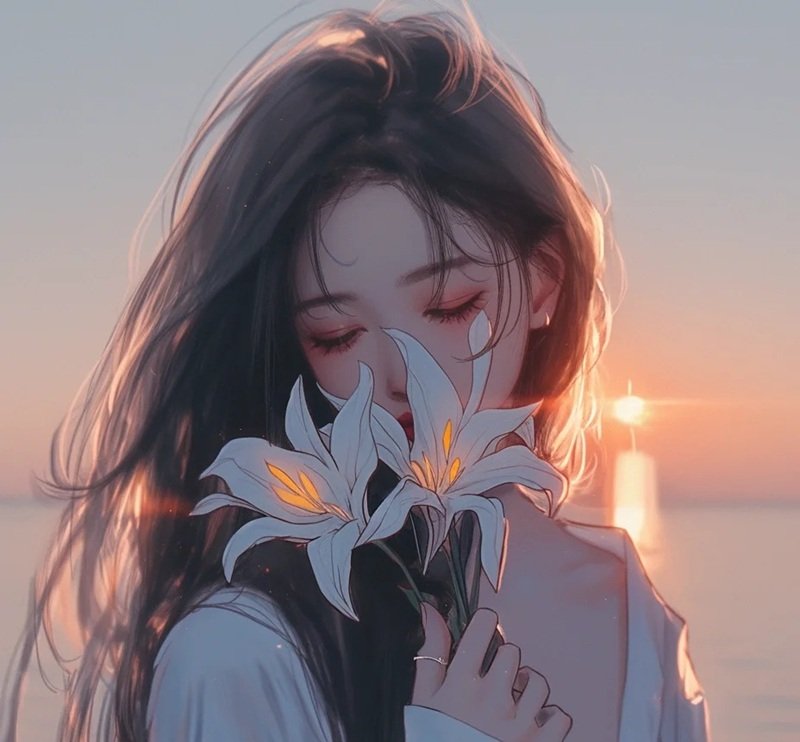 hình ảnh hoạt hình buồn cô đơn nữ 21