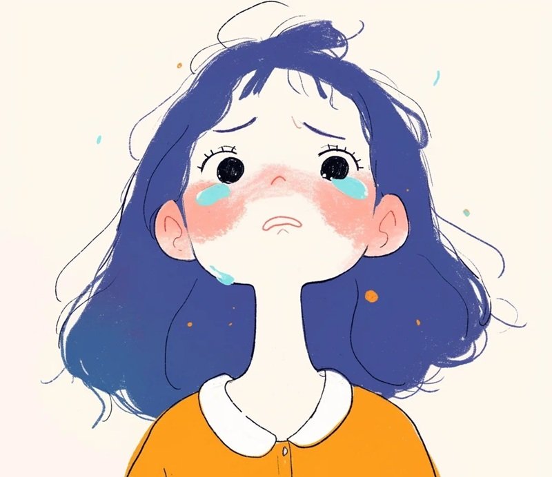 hình ảnh hoạt hình buồn cô đơn nữ 3