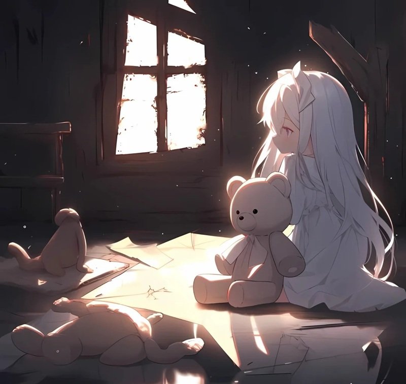 hình ảnh hoạt hình buồn cô đơn nữ 38