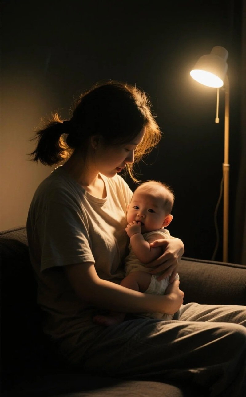 hình ảnh mẹ đơn thân buồn 10