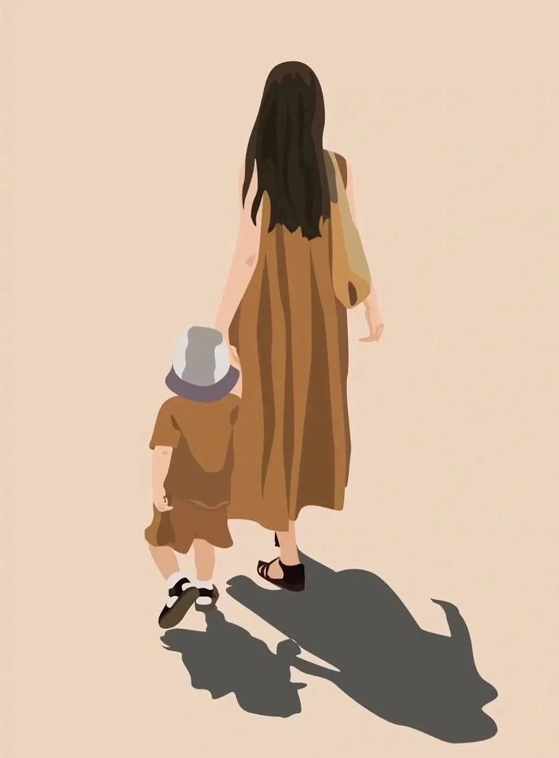 hình ảnh mẹ đơn thân buồn 35