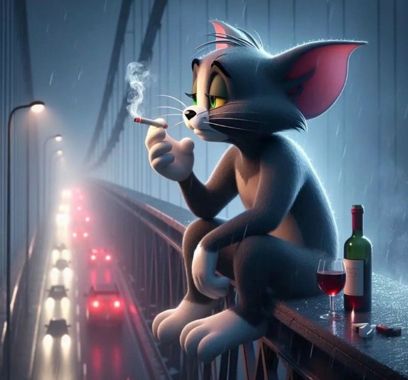 ảnh mèo buồn tâm trạng 4