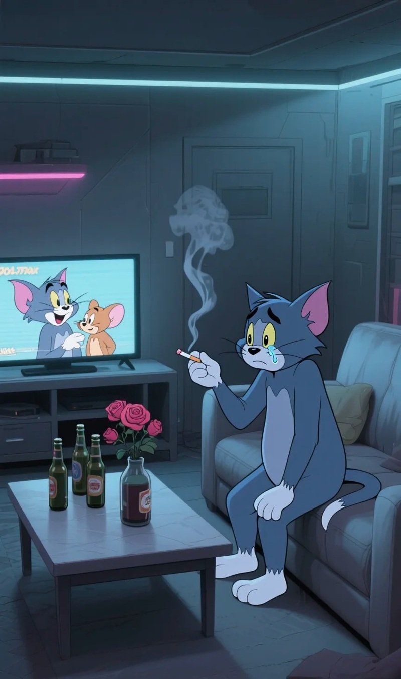 ảnh mèo buồn tâm trạng 9