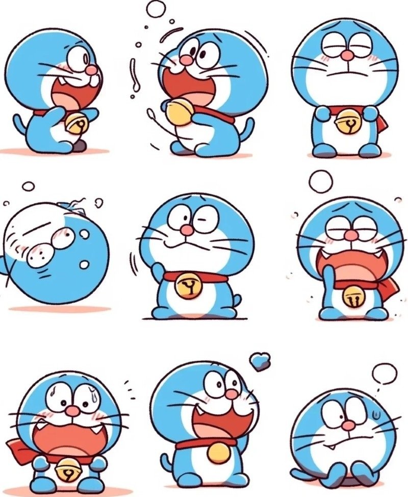 bộ ảnh sticker doraemon
