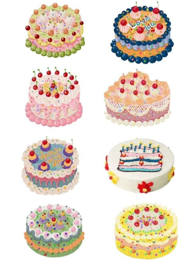 Đủ vị với 88+ sticker bánh sinh nhật cực cháy