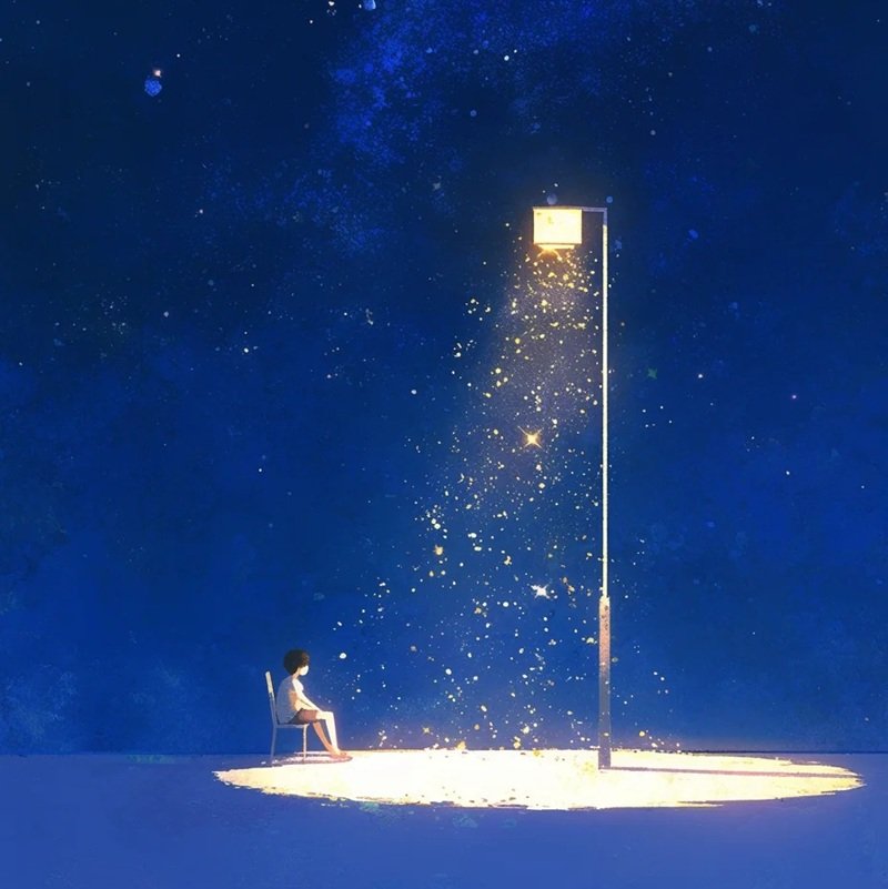 hình ảnh anime 1 mình ngồi buồn 9