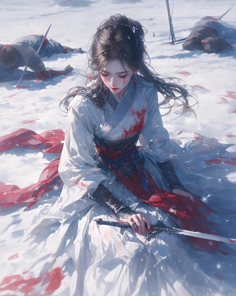 hình ảnh anime cổ trang nữ buồn 11