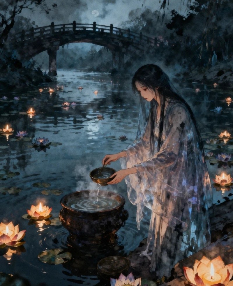 hình ảnh anime cổ trang nữ buồn 12