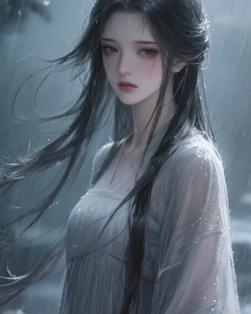 hình ảnh anime cổ trang nữ buồn 15