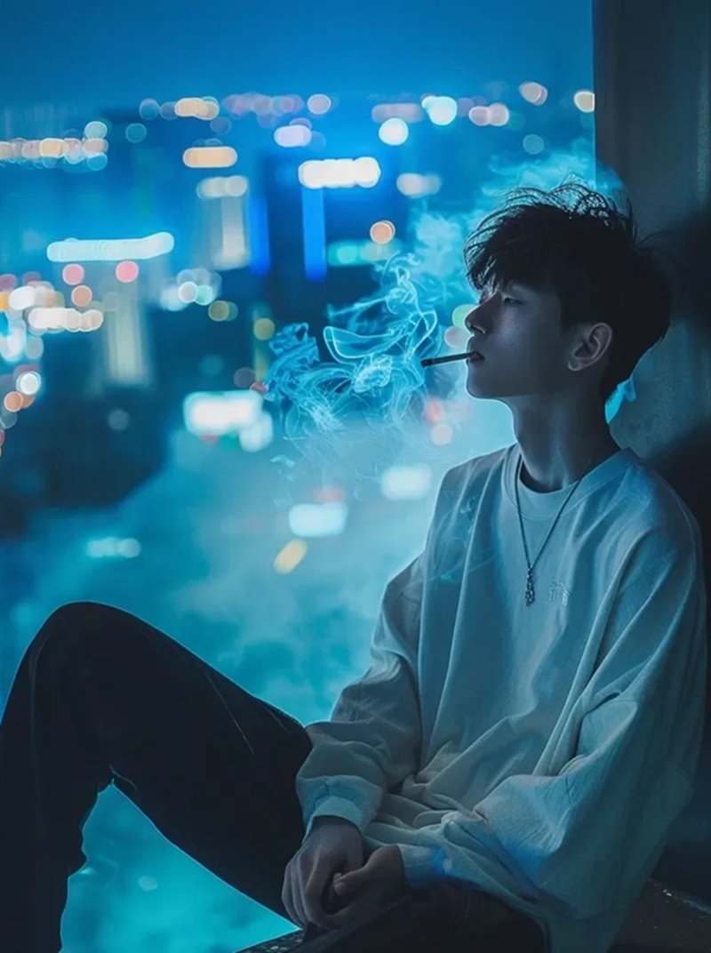 hình ảnh buồn nam hút thuốc 6