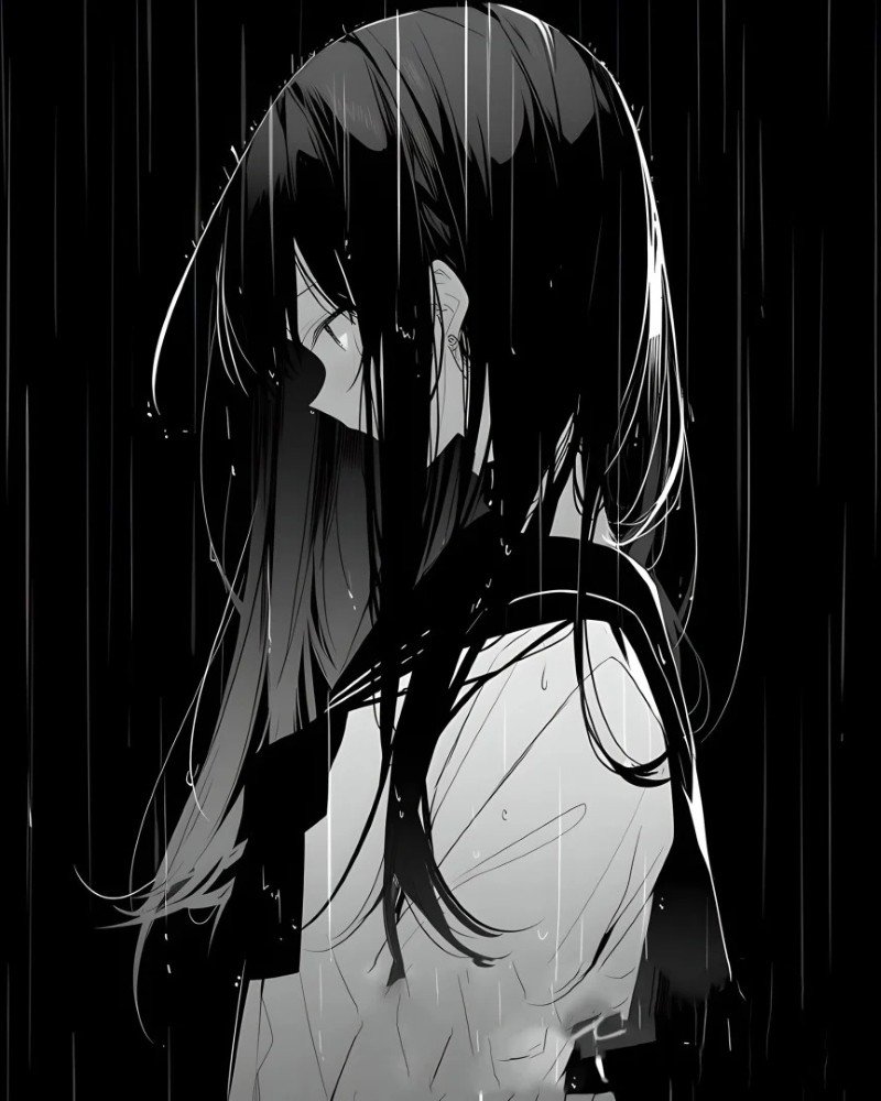 hình ảnh hoạt hình nữ buồn cô đơn 1