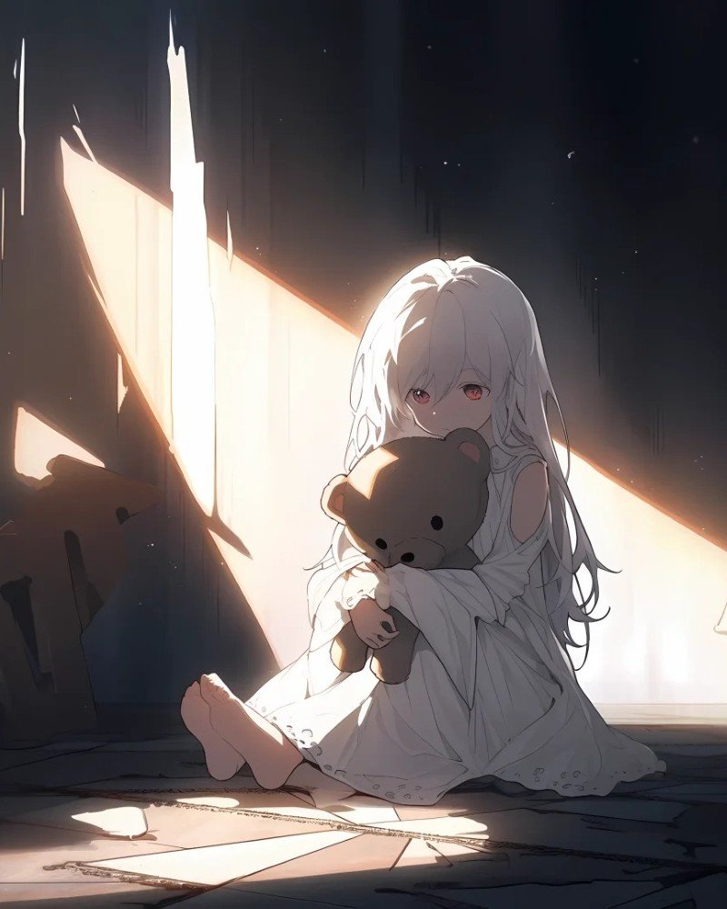 hình ảnh hoạt hình nữ buồn cô đơn 17