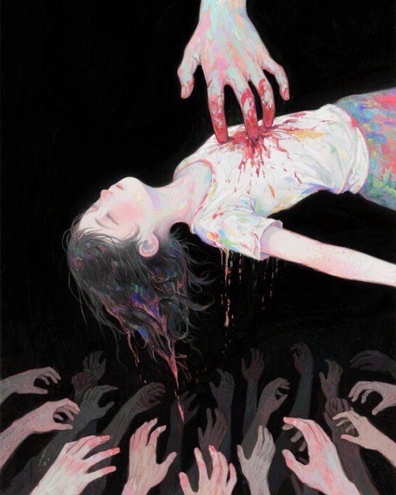 hình ảnh hoạt hình nữ buồn cô đơn 3