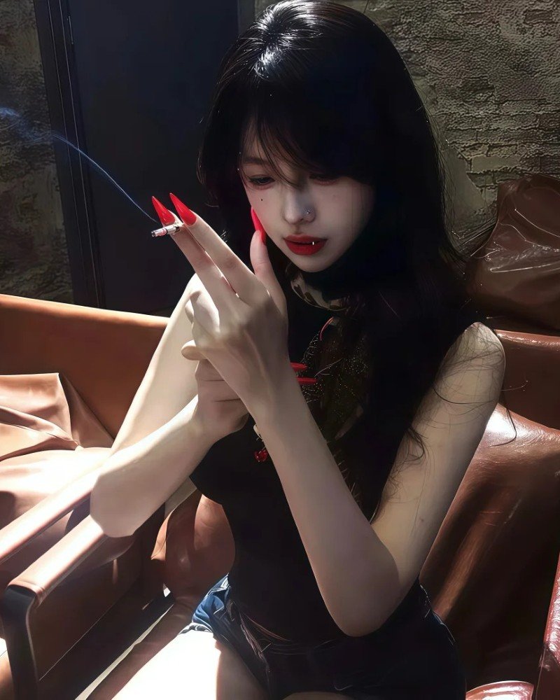 hình ảnh hút thuốc buồn nữ 18