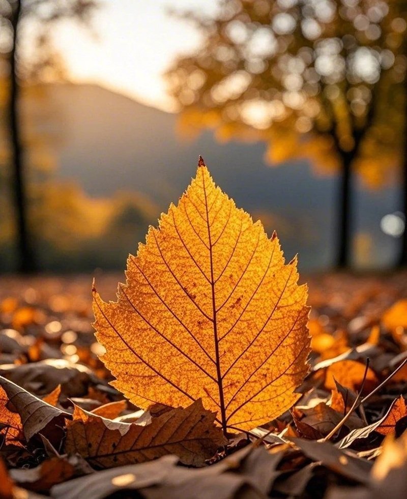 hình ảnh lá rơi buồn