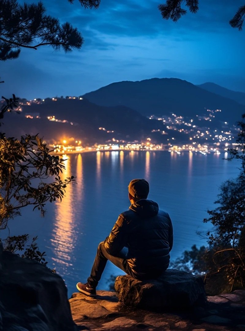 hình ảnh nam ngồi buồn 1 mình 13