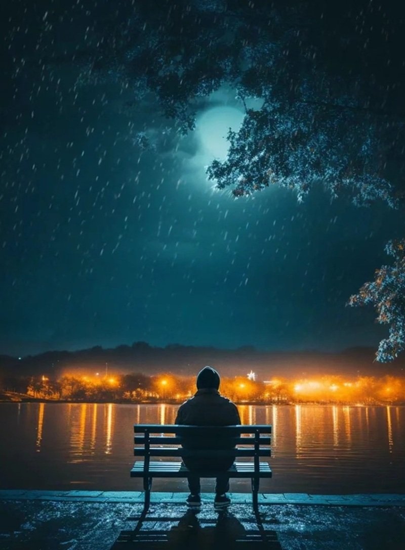 hình ảnh nam ngồi buồn 1 mình 8