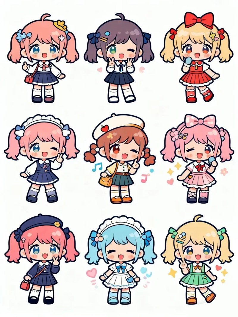 hình sticker cô gái cute 14