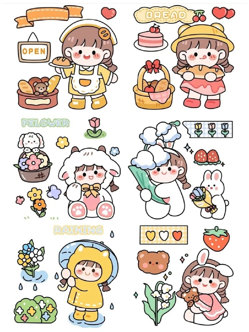 hình sticker cô gái cute 17