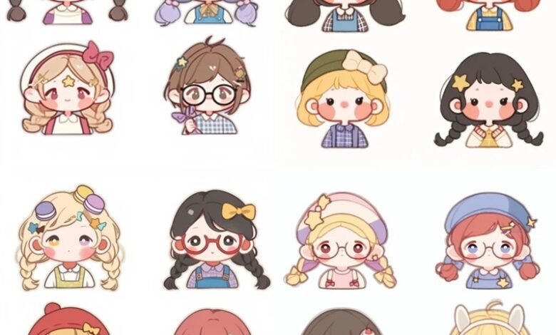 hình sticker cô gái cute 24