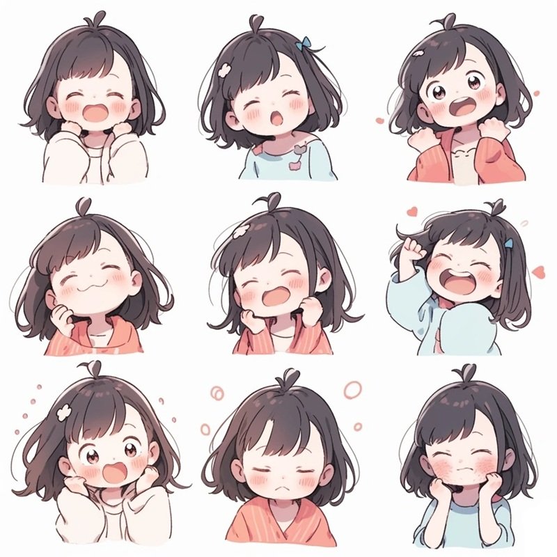 hình sticker cô gái cute 3